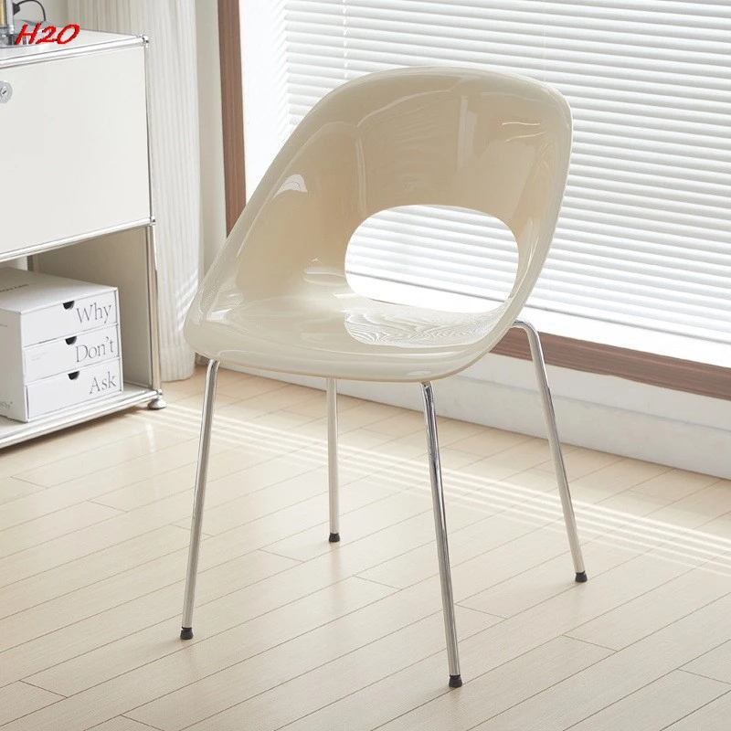 H2O Cream Style Dining Chair Home Makeup Chair Modern Simple Net Red Coffee Milk Tea Shop Back Chair Negotiation Chair Hot New