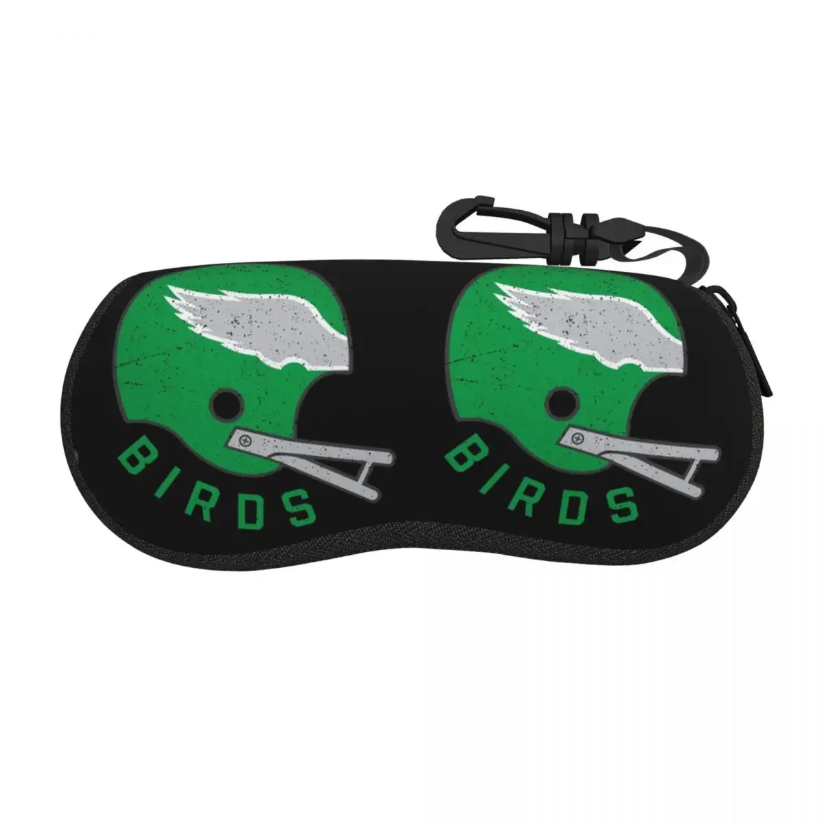 Philadelphia Eagles DamgoodGame Lid Graphic Shell Glasses Case Portable Sunglasses Box Women Men Soft Eyeglass Bag Pouch