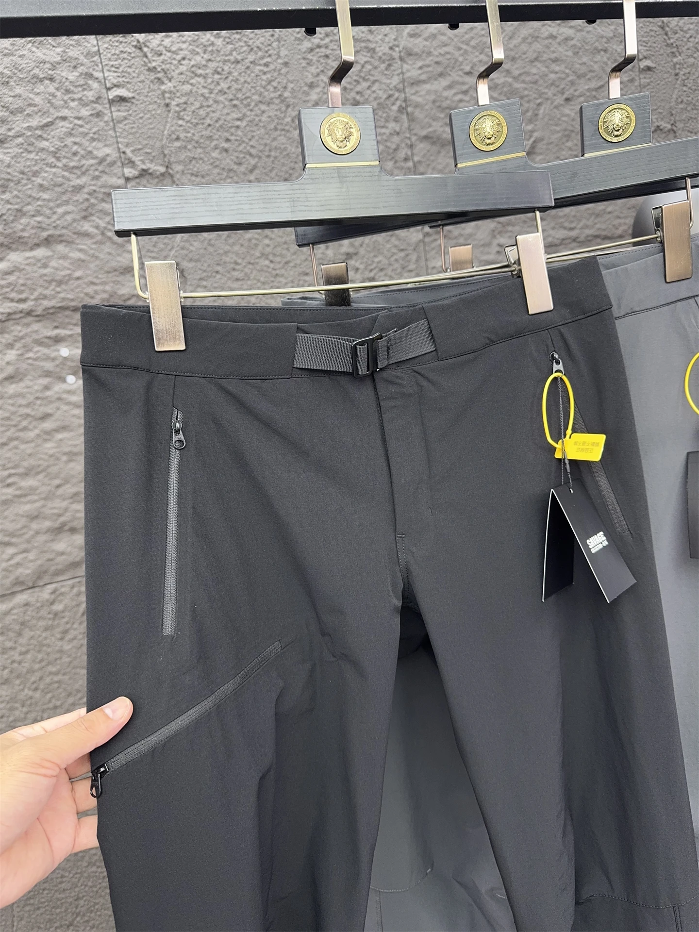 

Outdoor Functional Trousers Men's Slim Straight Casual Pants Waterproof Zipper Faion Urban Sle Summer Autumn Collection