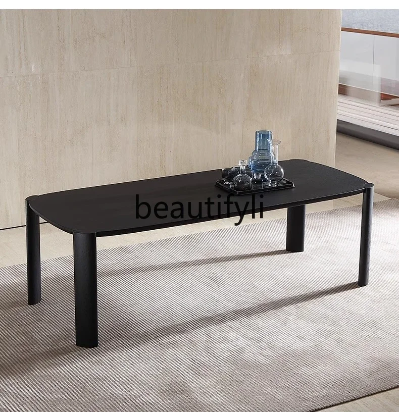 

FH Italian Minimalist Home Solid Wood Long Dining Table Modern Simple Small Apartment Dining Table