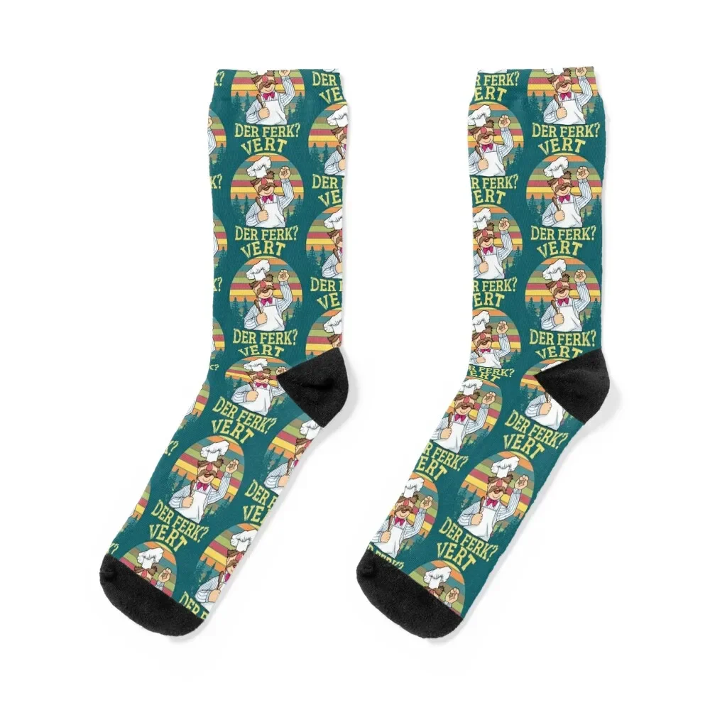 

Vert Der Ferk Funny Swedish Chef Socks halloween Crossfit new year Socks Male Women's