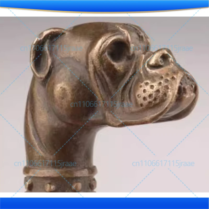 Copper Statue Old Bronze Hand Carved Skull Statue Cane Walking Stick Head Three shape selection
