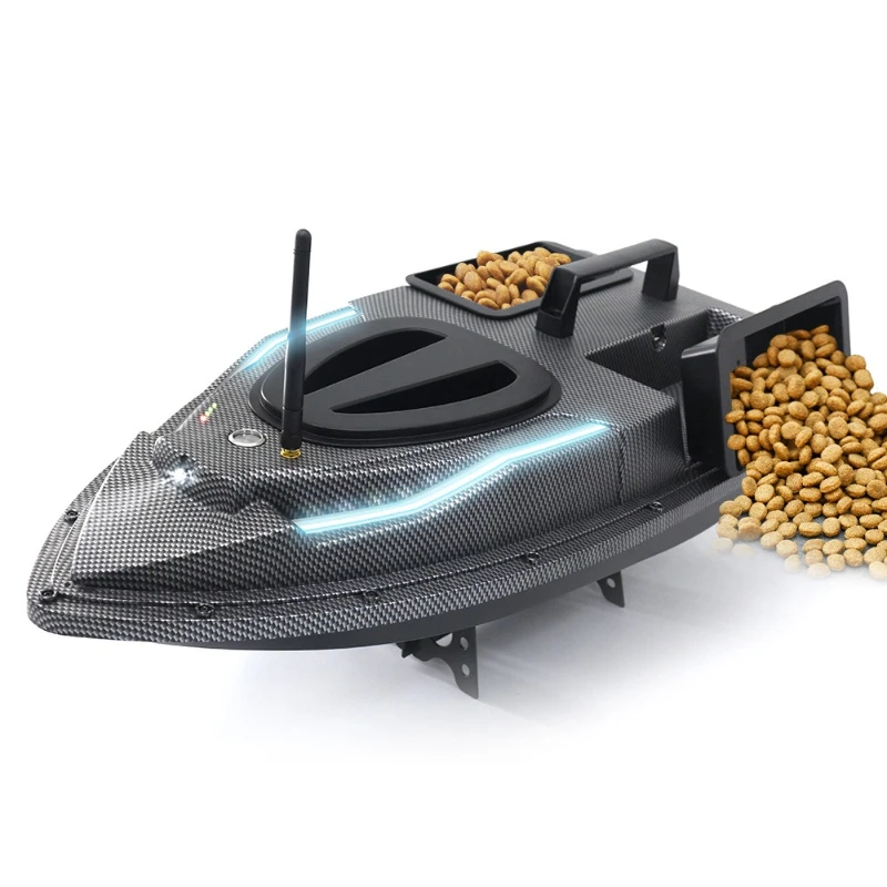 

2.4G remote control boat 500 meters remote control GPS positioning double compartment silent nesting hook one-click return
