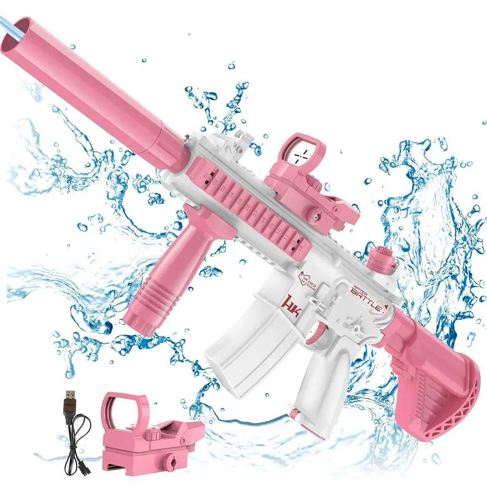Elektrische Wasserpistole Unilabo M416 – batteriebetrieben mit externem Wasserflaschenbefestigung – perfekt für Kinder und Erwachsene im Freien 8