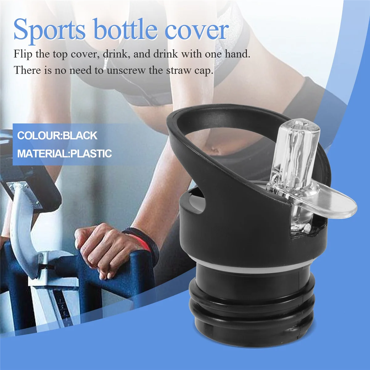 غطاء من القش ذو الحجم القياسي للزجاجة القياسية للقارورة المائية وزجاجة الصاعد الحديثة البسيطة، مع القش وفرشاة نظيفة HOT