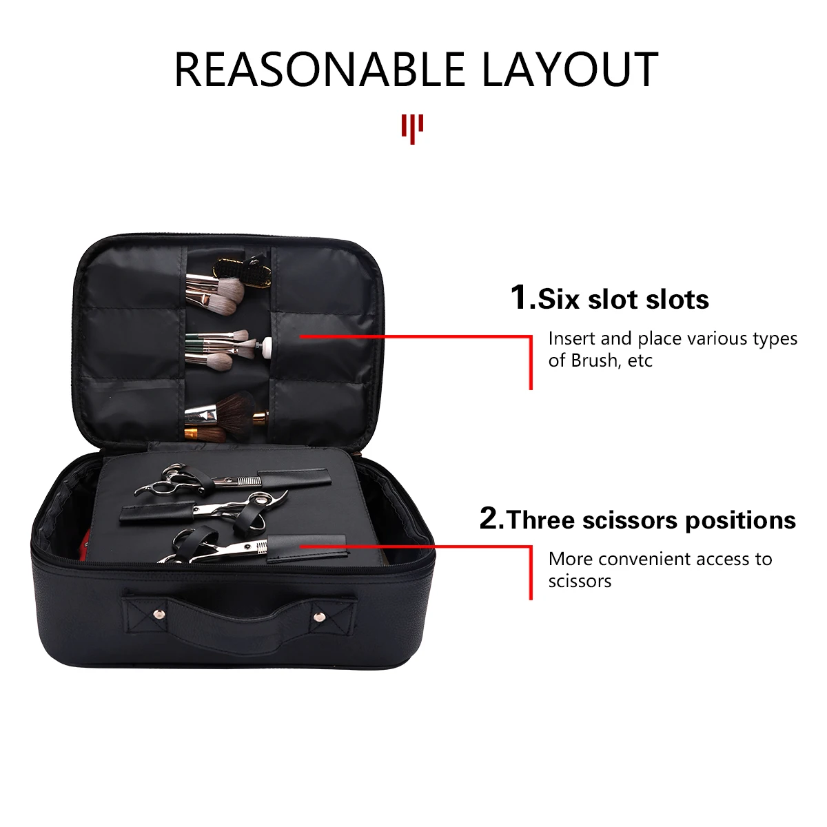 Barber Hair Scissor Salon Tool Bag Black Hairdressing Tools Large Capacity Storage Box Portable Hard Suitcase