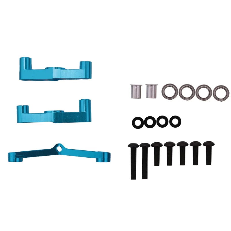 AS96-금속 수정 액세서리 키트 Tamiya TT02 TT-02 1/10 RC 자동차 업그레이드 부품 용 서스펜션 암 스티어링 너클