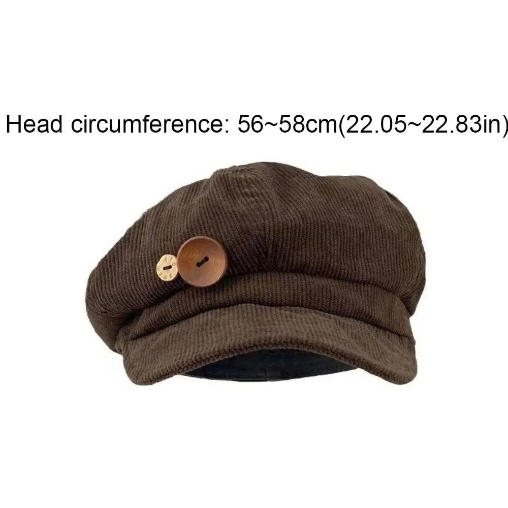Retro Y2k Double Button Berets Hat Harajuku JK Painter Hat Japanese Windproof Octagonal Hat Female