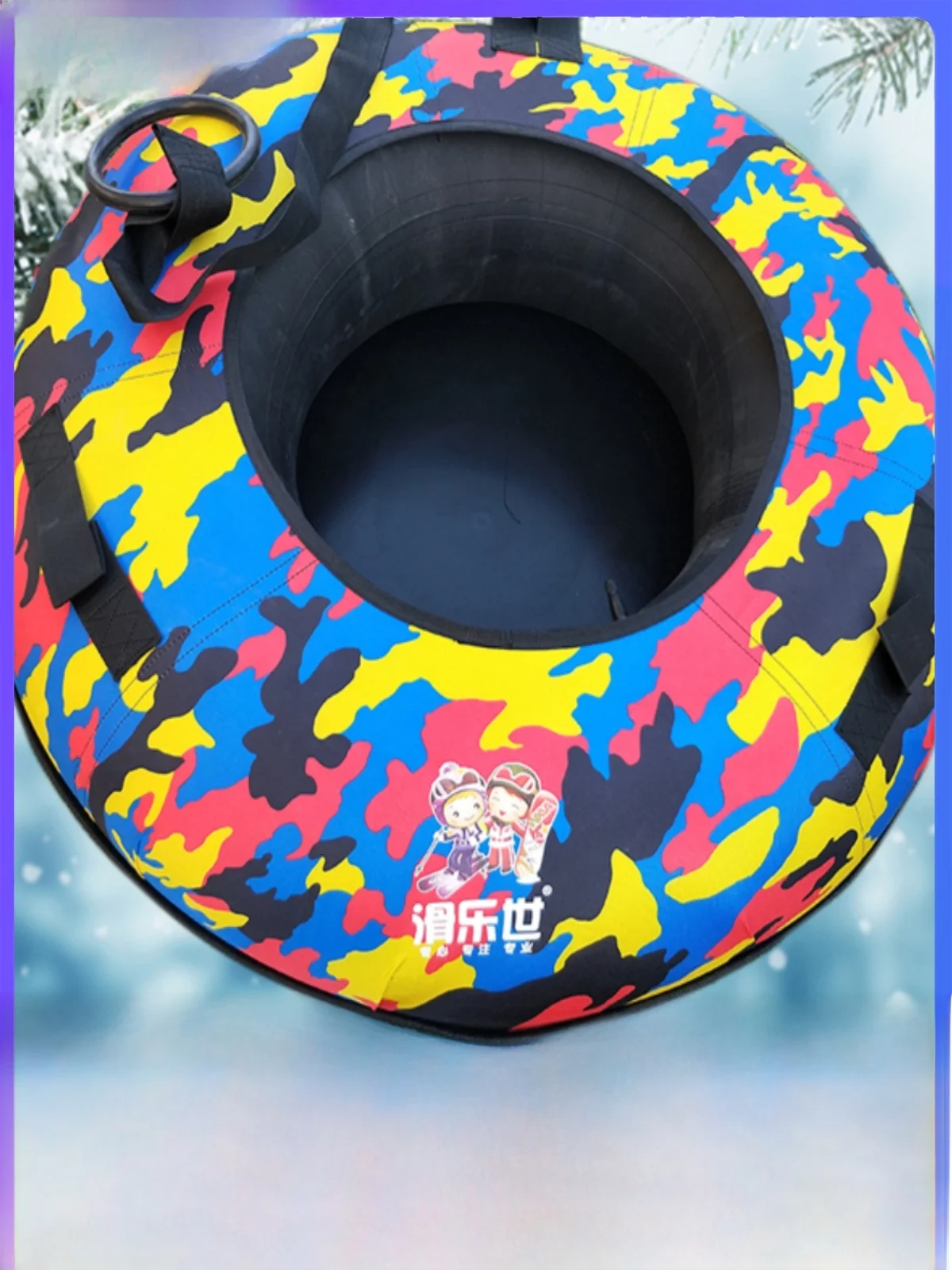 厚みのある耐摩耗性スノーチューブスライド子供大人用冬の屋外スキースノーボードインフレータブルタイヤアクセサリー