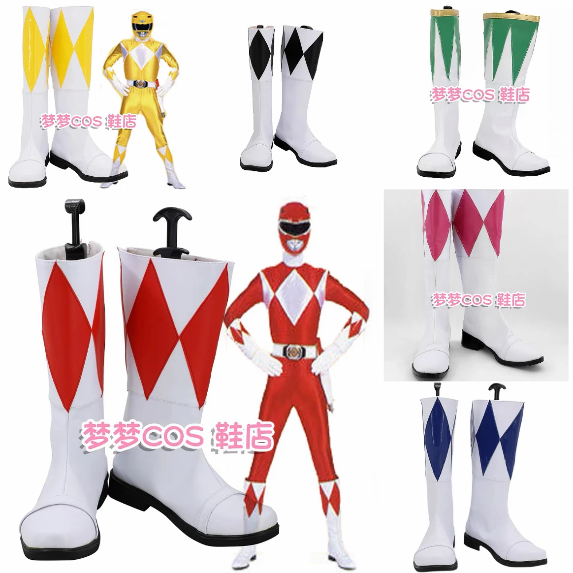 

Samurai Sentai Shinkenger Rangers Boots Adult Cosplay Shoes Halloween Birthday Party Zentai Shoes