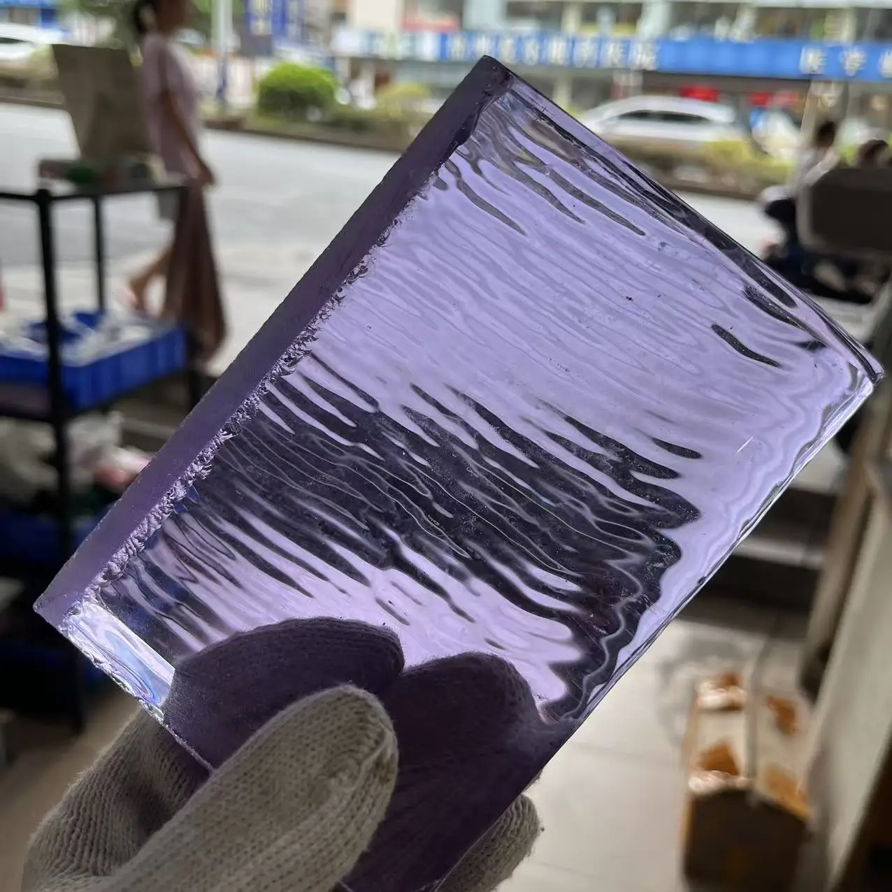 

Фиолетовый цвет, синтетическое хрустальное стекло, необрезанное стекло для резьбы своими руками