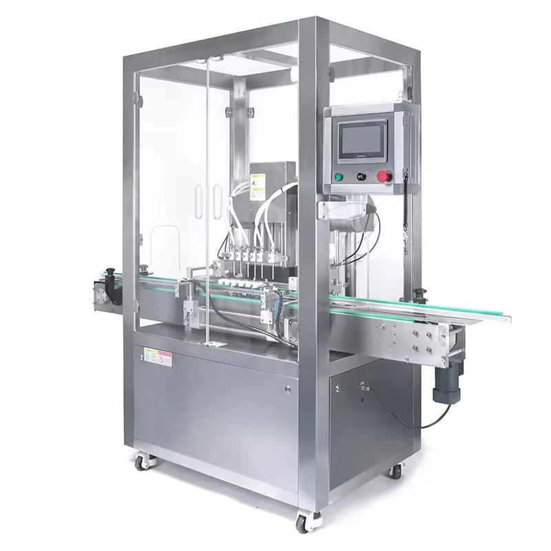 

Fully Automatic Multi-Head Quantitative Liquid Filler | High Speed 4/6/8 Nozzles High Precision Bottling