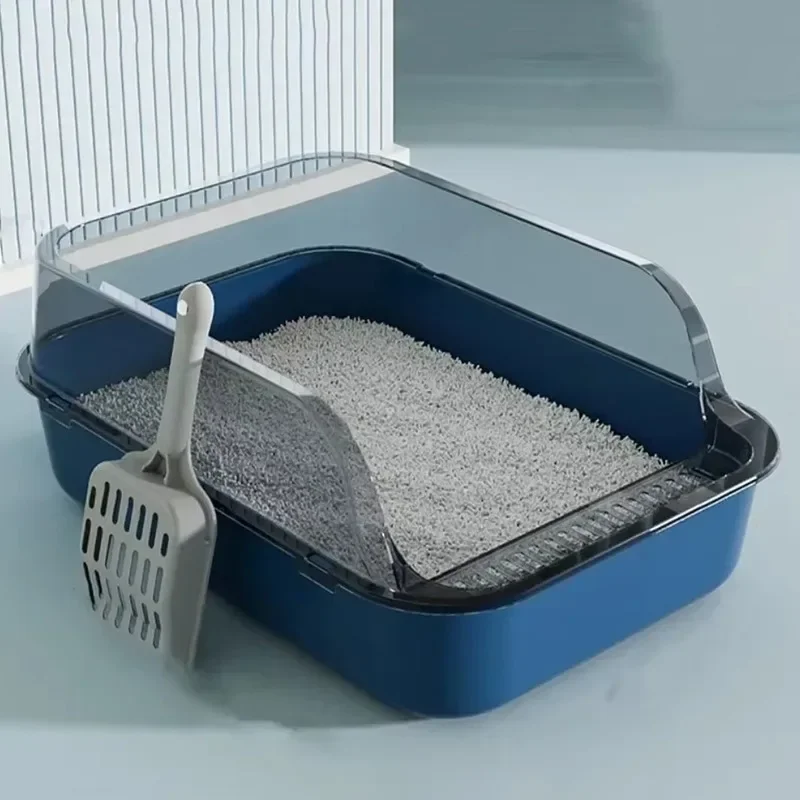 Cat Litter Box Semi-enclosed High Side Splashproof Cats Toilet Waterproof Double Layer Cat Litter Box Cats Bedpans Pet Supplies