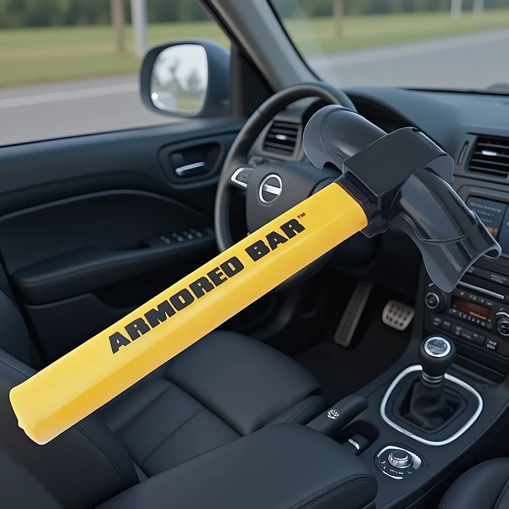 

​​Universal Car Steering Wheel Lock - Heavy Duty Stainless Anti-Theft Security Device​​