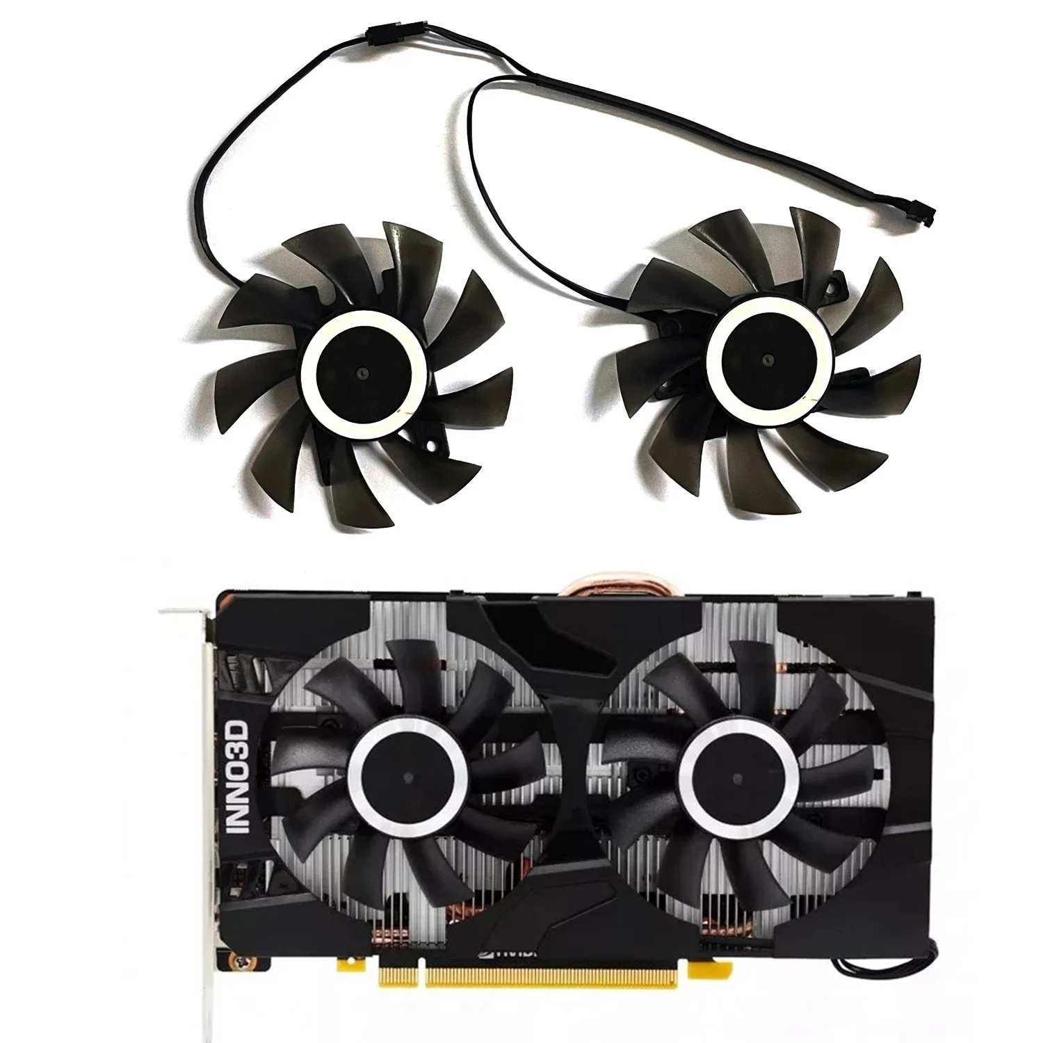 

2PCS CF-12815S CF-12915S 75MM 4PIN GTX1060TI RTX2060 Twin X2 CPU FAN for Inno3D RTX2060 GTX1660TI Gpu Koeler Fan