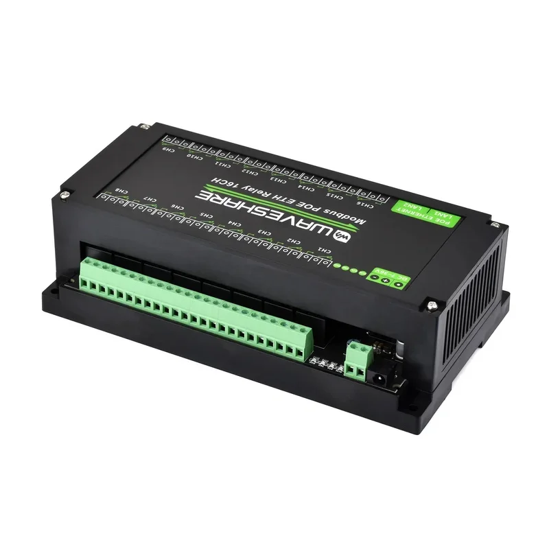 16-Ethernet Relay Module, Modbus RTU / Modbus TCP Protocol, Ethernet Port Communication, Supports PoE Power Supply, With Vari
