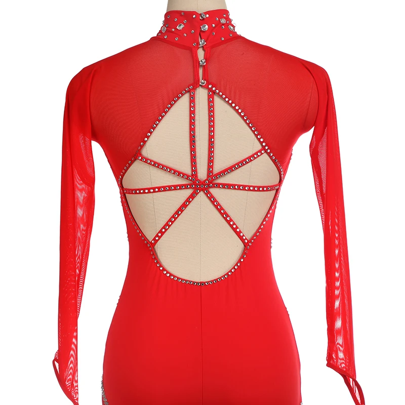 

Figure Skating Competition Training Leotards Women's Children's Gymnastics Red and Black Gradually Change Color and Shine