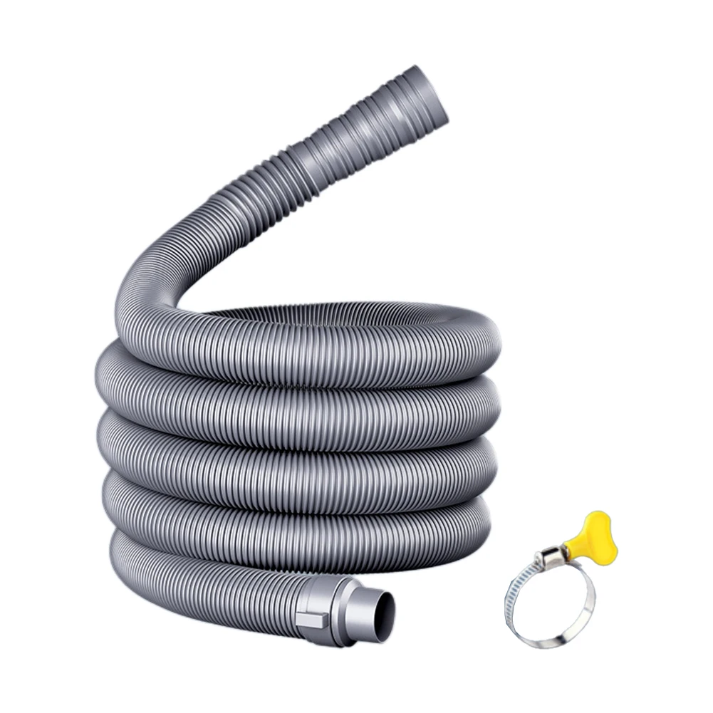 Washing Machine Drain Hose And Dishwasher Drain Hose With Securing Clamp For Reliable Water Discharge Setup