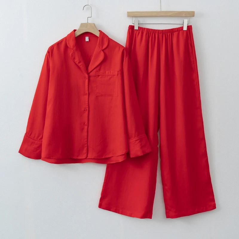 Women's Linen Blend Two-Piece Blouse and Pants Set for Summer