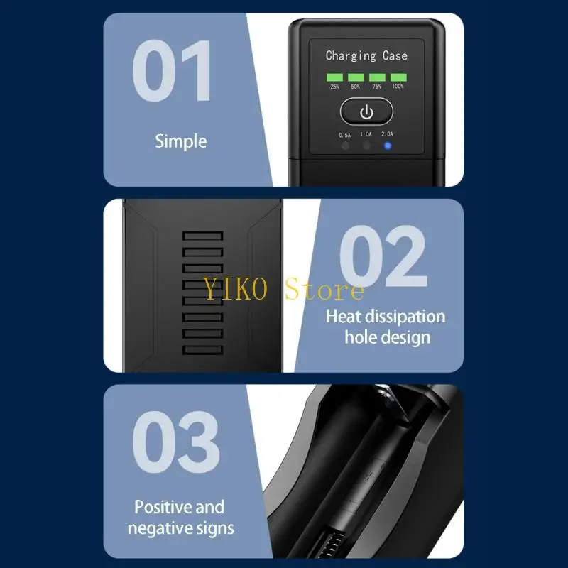 K32C Intelligent 26650 Battery Chargers With Fireproof Material And Short Circuits Prevention