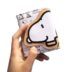 NEW Snoopy anime cartoon kawaii cute female wallet student girl short coin purse creative peripheral birthday gift wholesale