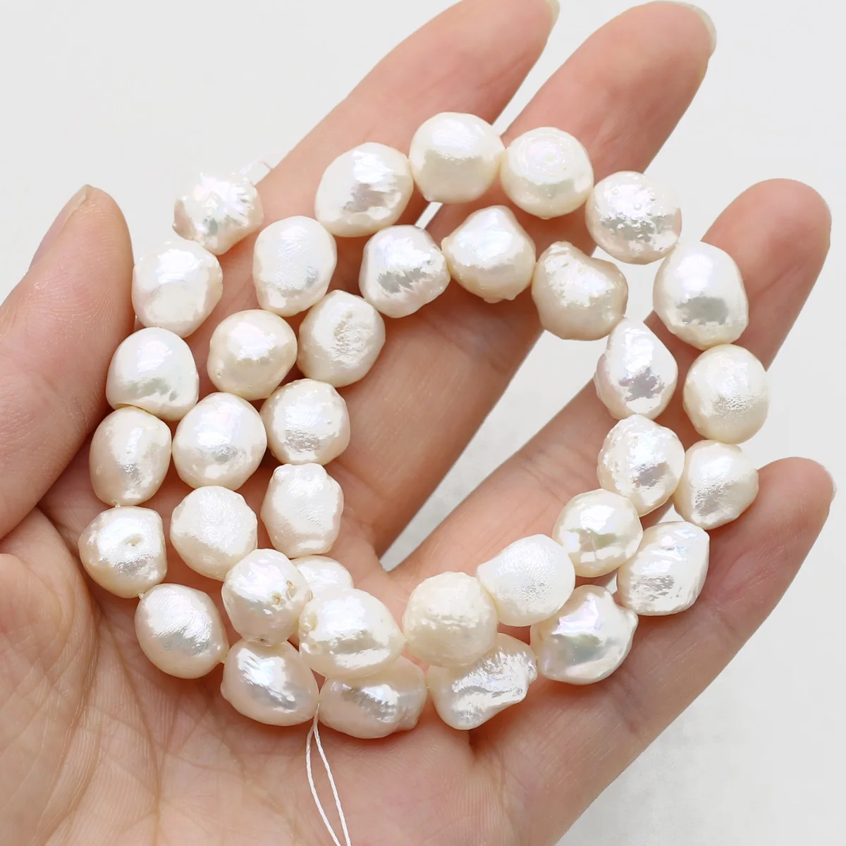 Heart Natural Freshwater Pearl Baroque Irregular Perforated Pine Pearl Beads DIY Elegant Necklace Bracelet Jewelry Produc