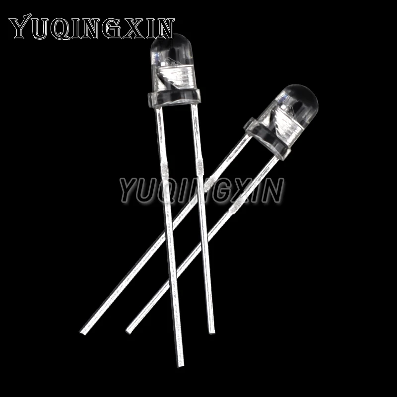 50pcs F3 3mm Flash Red Green Bi-Color Light-Emitting-Diode Automatic Flashing LED Flash Control Blinking 3 mm LED Diode DIY