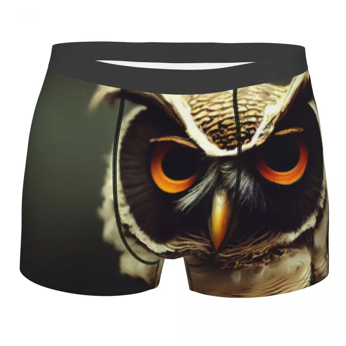 

Boxershorts Men Comforable Panties Set Owl Staring Underwear Man Boxer