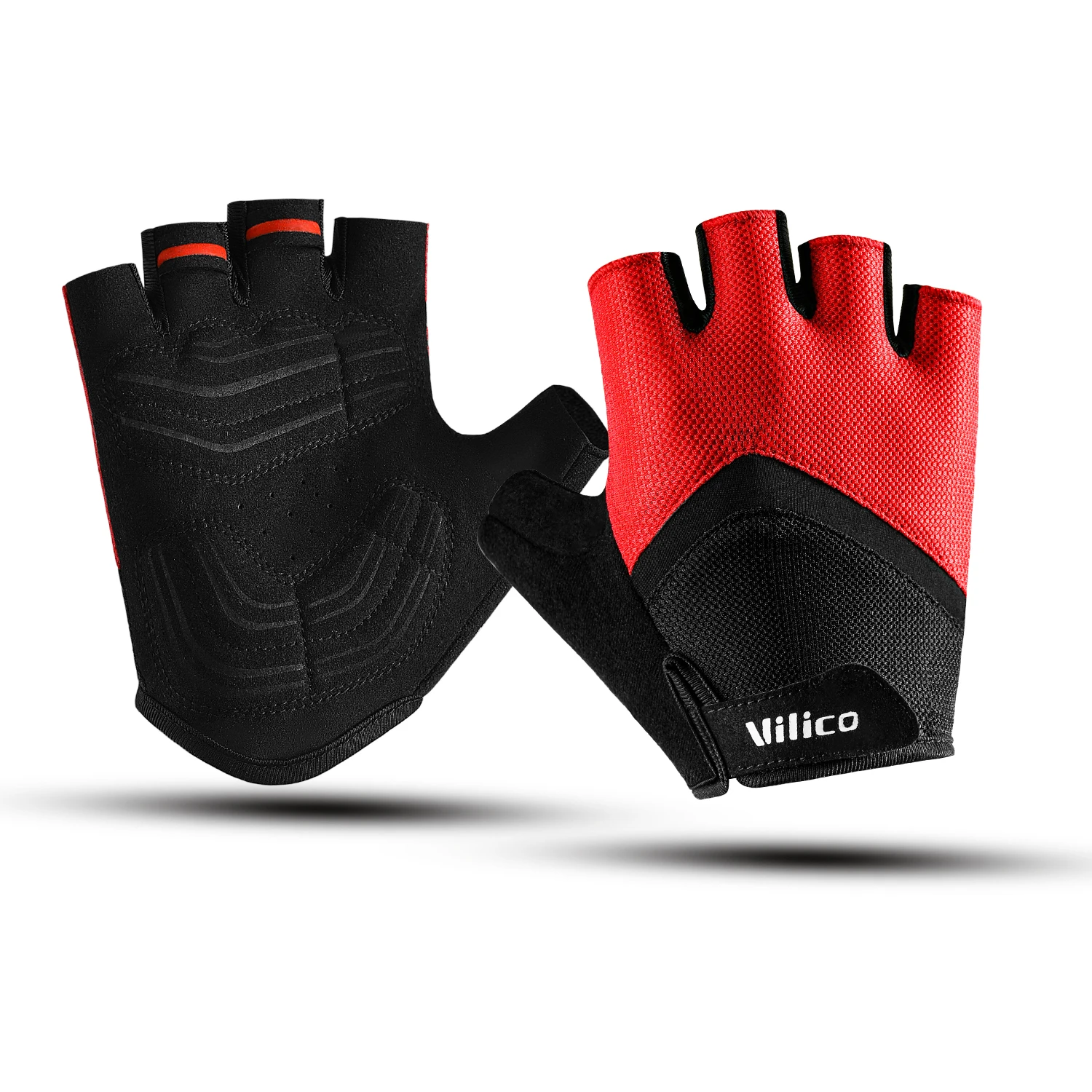 

Vilico Half Finger Outdoor Cycling Anti Slip Anti Sweat Men Women Half Finger Gloves Breathable Anti Shock Sports Gloves