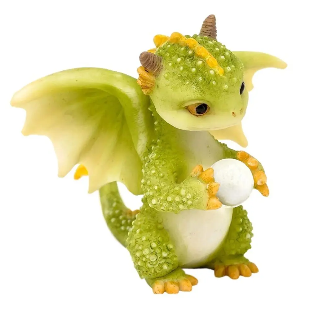 수공예품 미니 귀여운 드래곤 장식 방수 Collectible 드래곤 수지 조각 미니어처 동상 공룡 모델 홈 침실