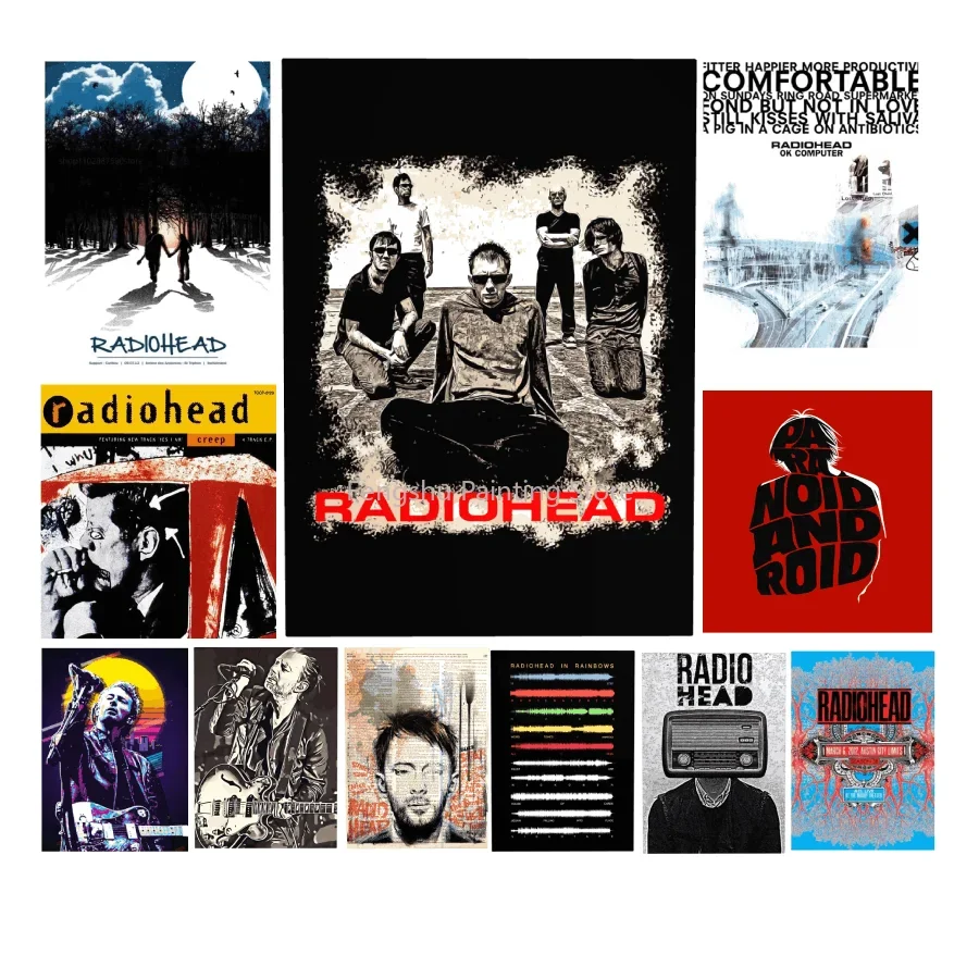 

Radiohead Scandinavian Classic Vintage Art Poster For Home Living Room Bedroom Entrance Bar Restaurant Cafe Painting Decoration