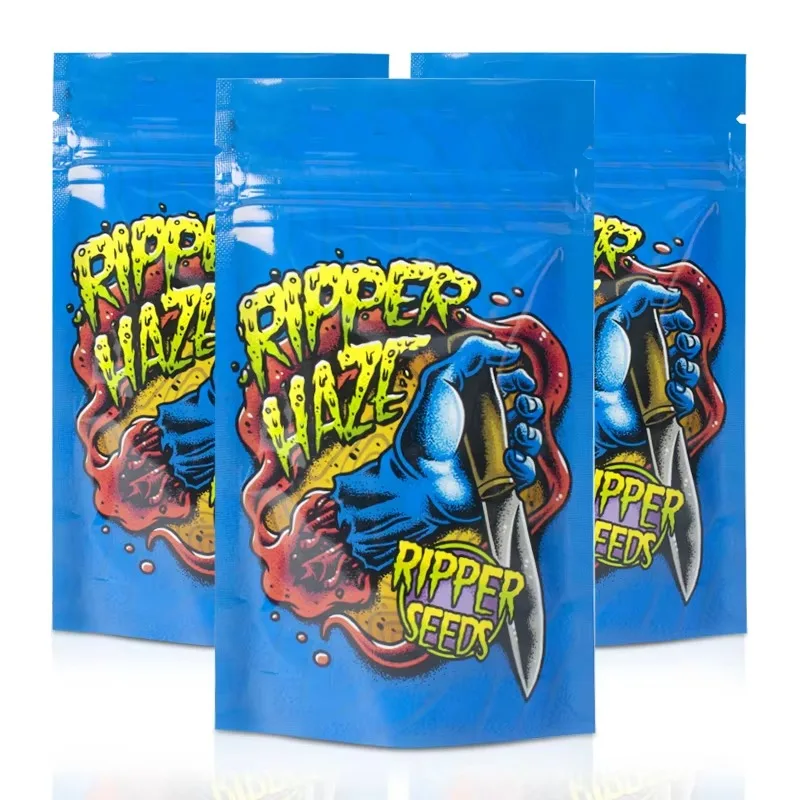 Custom Printed 3.5g Mylar Bags | Resealable Zipper Stand Pouch | Food Grade Packaging
