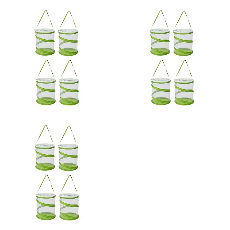 

12X - Клетка для среды обитания насекомых и бабочек, террариум, прозрачный сетчатый корпус, прозрачный легче