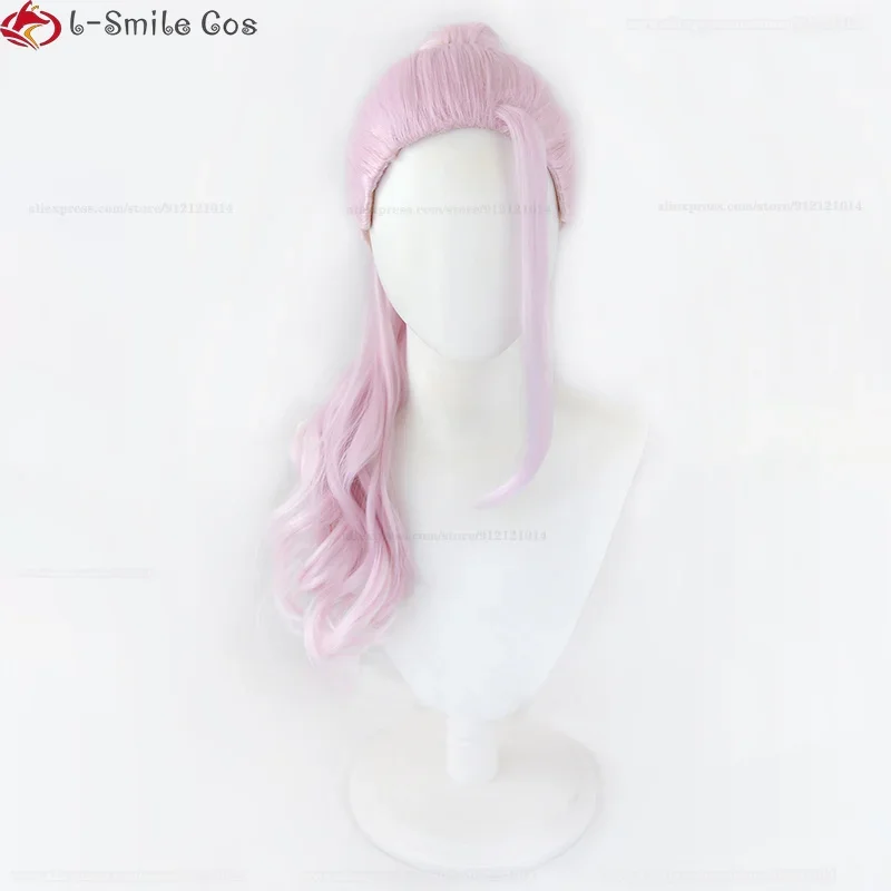 Anime Tokyo Revengers Sanzu Haruchiyo Cosplay Wig Light Purple Pink With 60cm Ponytail Heat Resistant Synthetic Hair Party Wigs