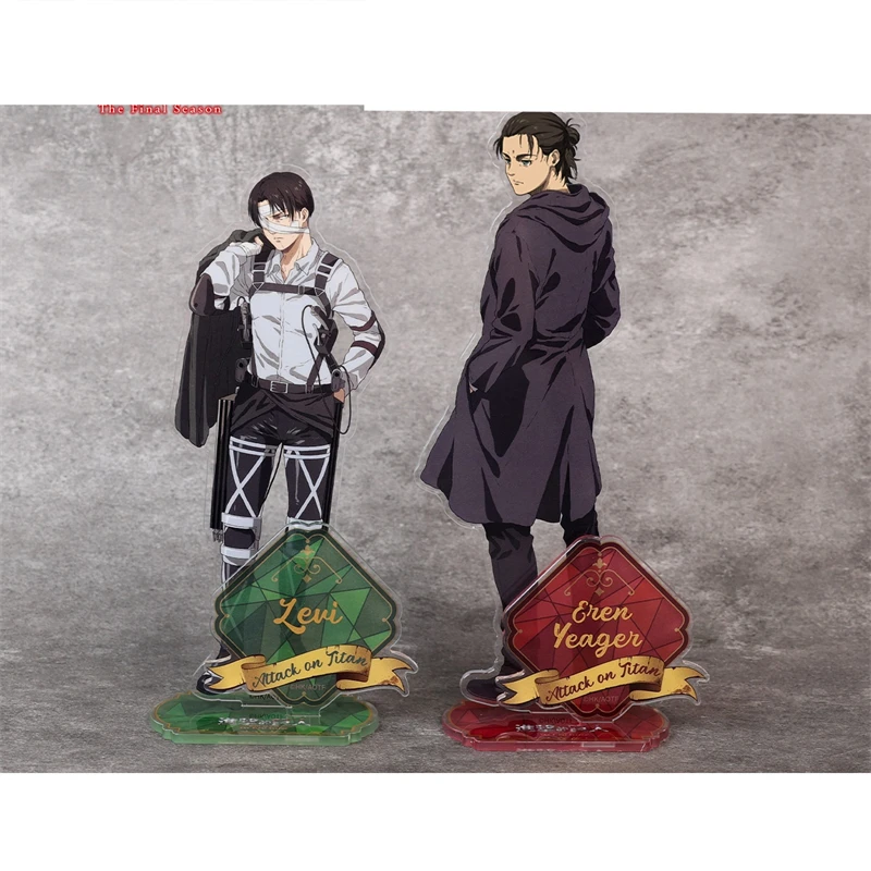 Anime Attack on Titan Final Season Ver. Acrylic Stand Levi Figure Eren Annie Decoration Armin Statue Mikasa Ornament Toy Gifts