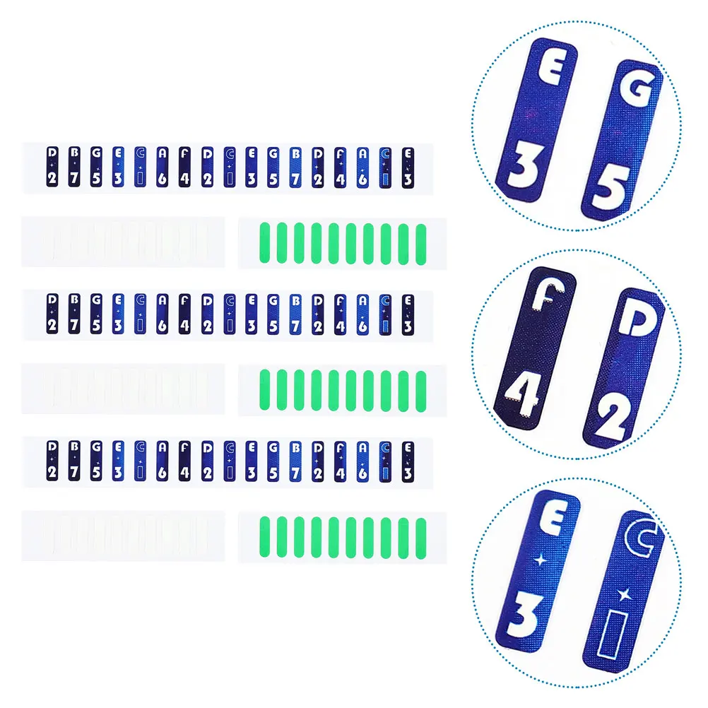 

1 set Thumb Piano Scale Stickers Kalimba Note Stickers Clear Durable Smooth Easy Learning Piano Accessories For Beginners