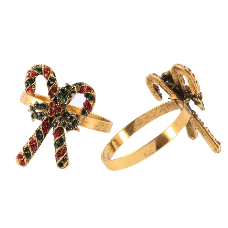 Anéis De Porta-Guardanapo De Natal, Decoração De Mesa, Banquete De Jantar De Festa, Natal, 8Pcs