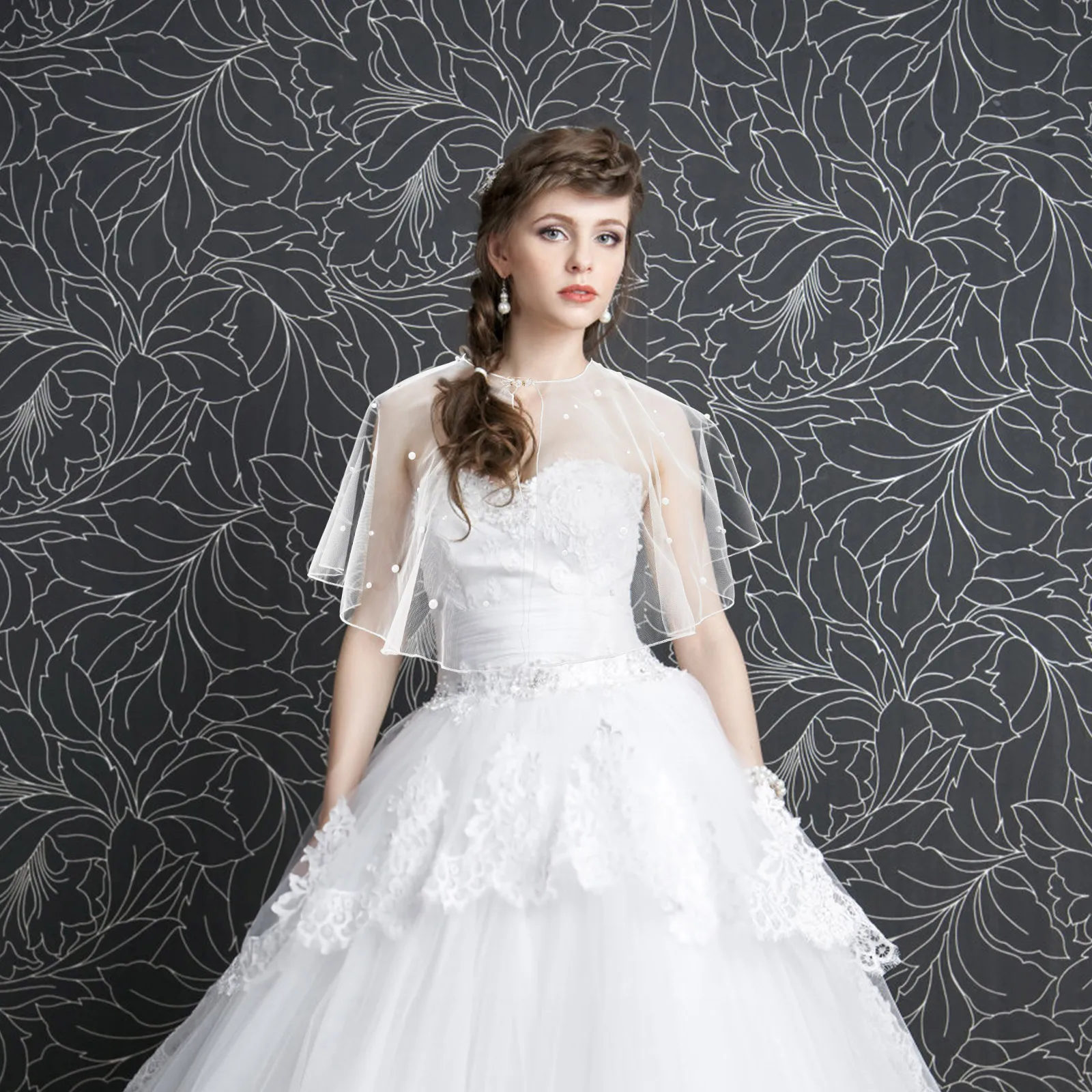 

Свадебные платья-шали для невесты, накидка со стразами, фата, пластиковый свадебный шарф для девочек, мисс