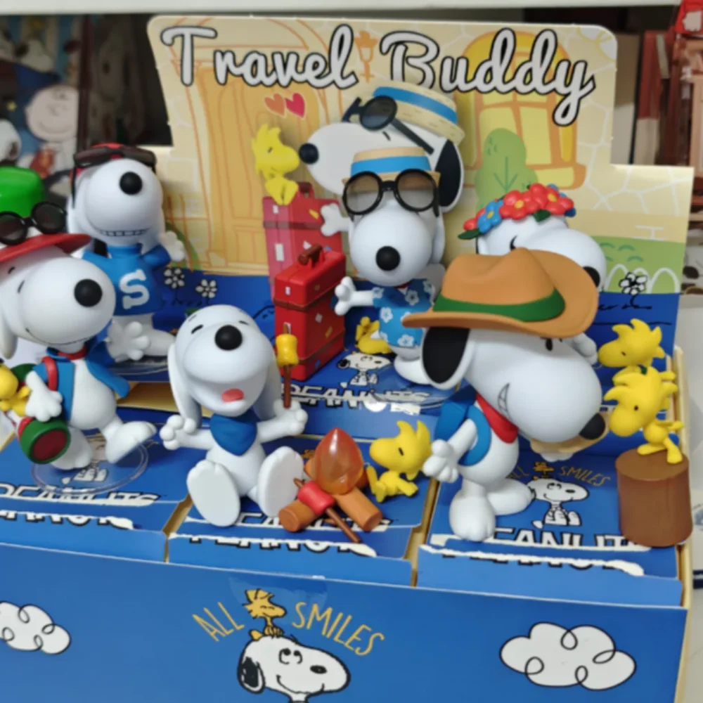 

Оригинальная в наличии Snoopy Travel Partners Series, коллекция слепых коробок, украшение ручной работы, милая игрушка, кукла, подарок на день рождения для девочек