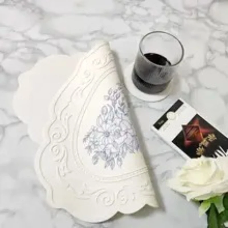 

Silicone Carved Dining Mat Retro Pattern Table Mat Floral Placemat for Dining Table Kitchen Coffee Pad Tableware Mats Waterproof