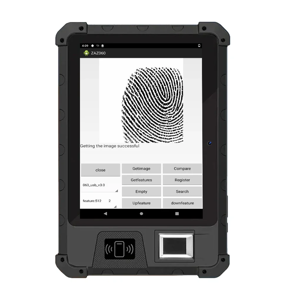 Rugged android barcode scanner 8.0inch  tablet Android 9.0 pc handheld terminal tablet with 1D 2D scanner and fingerprint