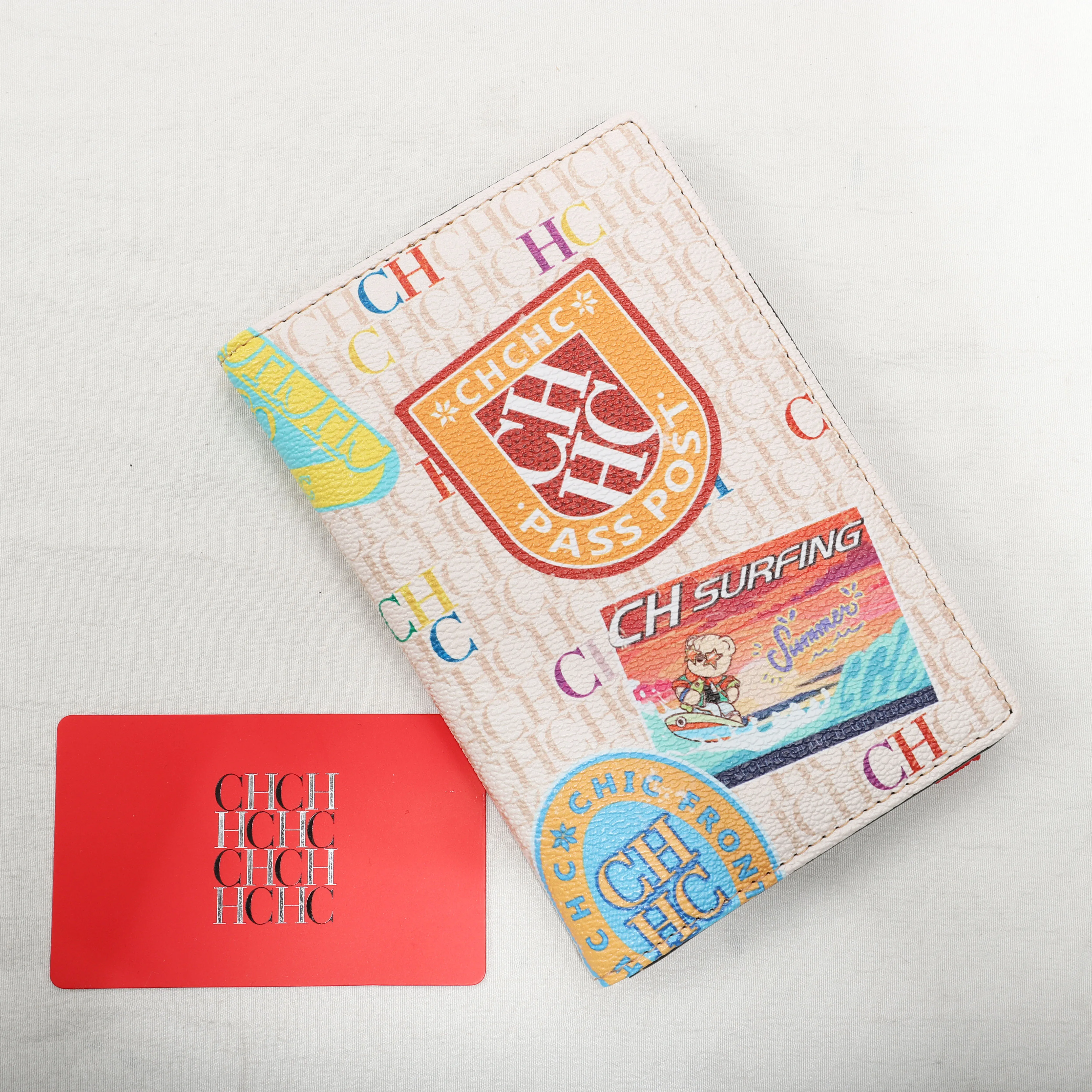 CH Brand Letter Printed Fashion Card Bag Fashionable Multifunctional 2025 New Travel Creative Women's Passport Wallet image 5