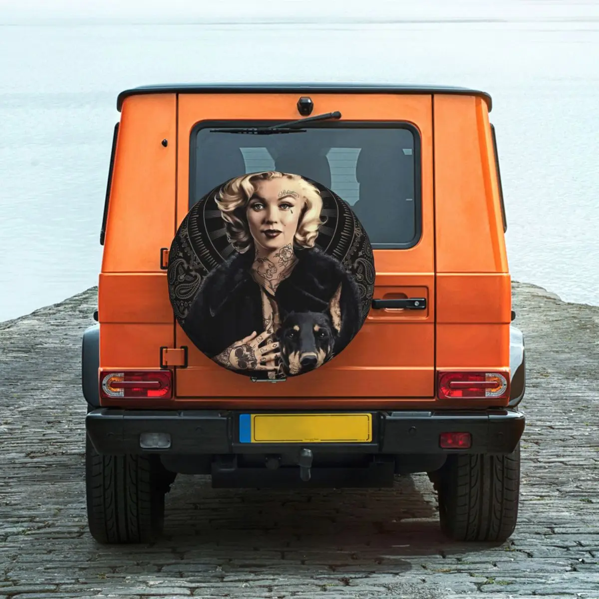 

Funny Marilyn Monroe Tire Cover Wheel Protectors Weatherproof Universal for Jeep Trailer RV SUV Truck Camper Travel Trailer