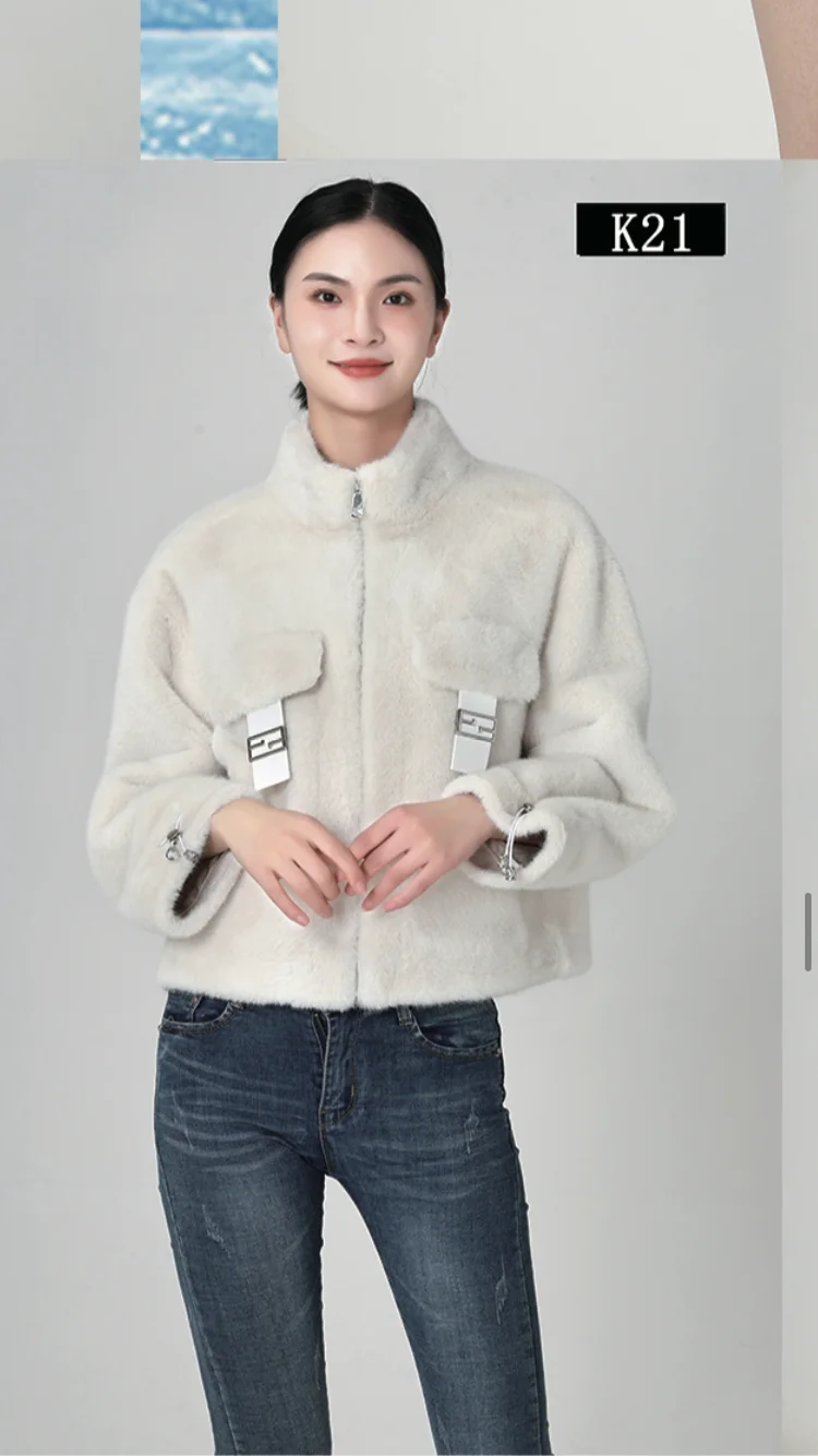 fake fur jacket winter women faux fur coat short