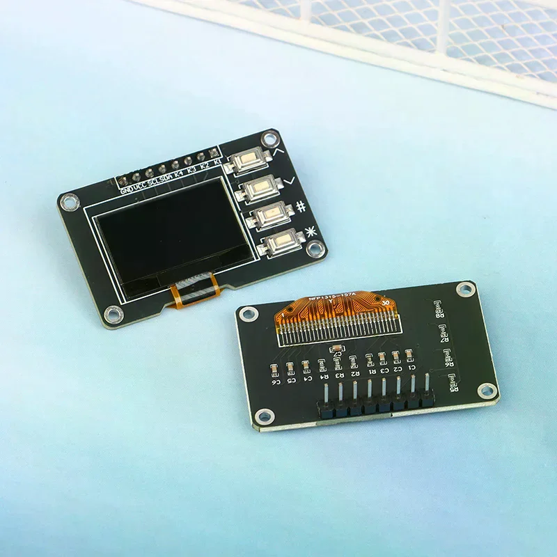 0.96inch Display Screen White/Blue 12864 Screen Module With Matrix 4 Key Interfaces Keyboard IIC SSD1315