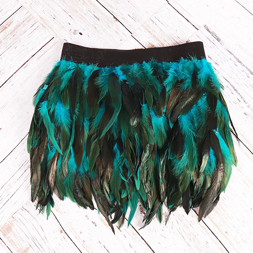 Irregular Dance Skirt Gothic Festival Carnival Party Dance Summer Women's Fashion Feather Skirt Bar Jazz Multi-color Short Skirt