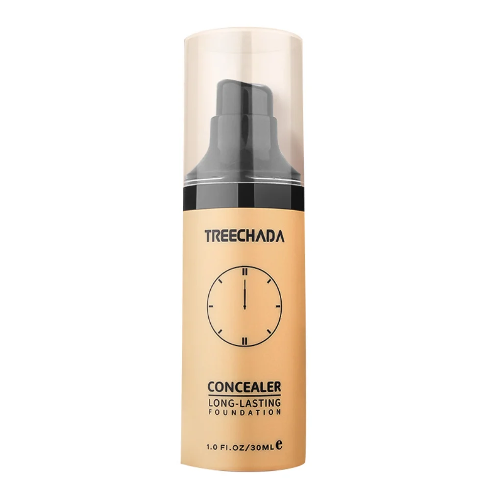 

TREECHADA 24 Hours Long-lasting Foundation 30ml Hydration Concealer Oil-control Waterproof Sweatproof Natural Makeup Cosmetics