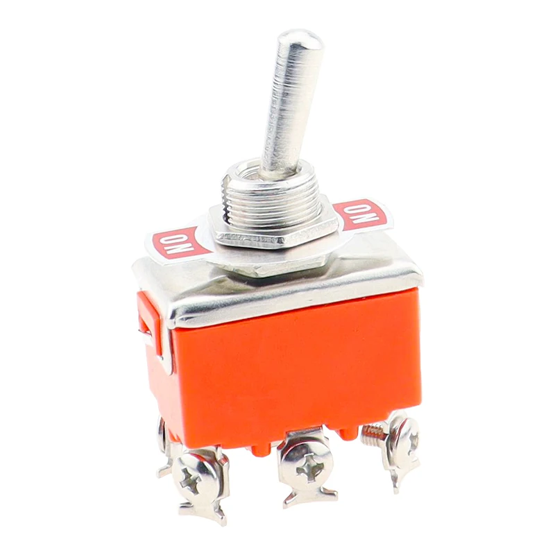 E-TEN1321 6 PIN ON-ON Toggle Switch 2 Positions 6 Pins Power Switches 15A 250V AC 31*19.8MM