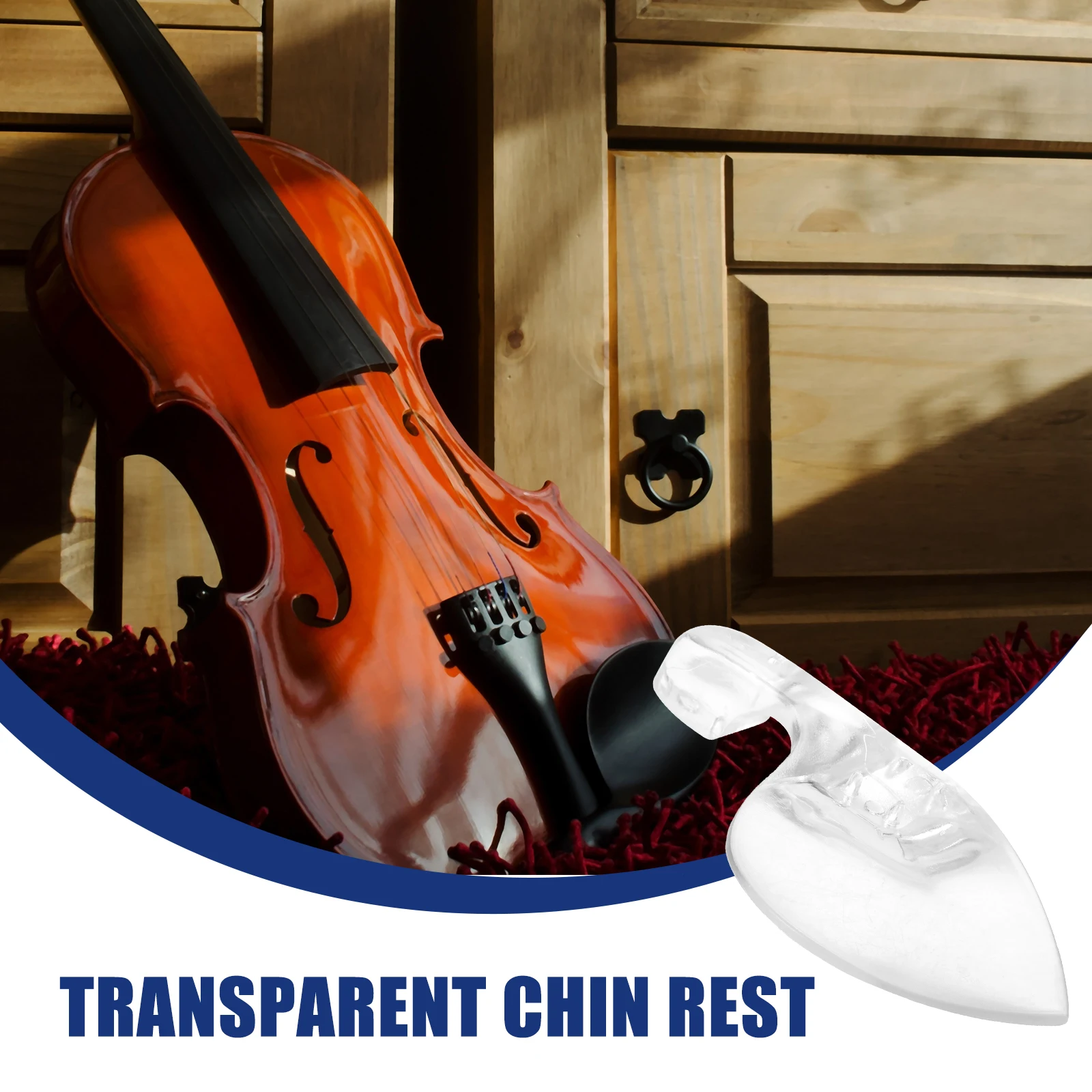 

Violin Chin Rest Transparent Acrylic 4 4 Size Light Green Durable Easy Clean Comfortable Practical Violin Parts Accessories