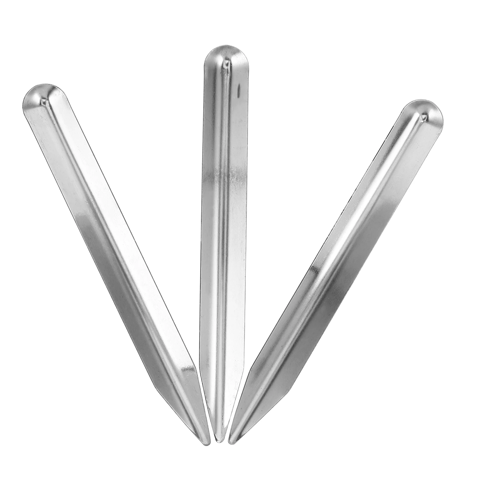 

3pcs Stainless Steel Jewelry Shovel Lab Scoop Spatula Powder Mixing Tool Gravel Curved Scoop Silver Bead Teaching Equipment